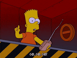happy bart simpson GIF