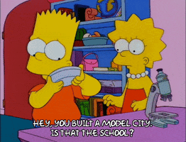 bart simpson science experiment GIF
