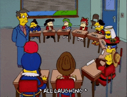 laughing at you bart simpson GIF