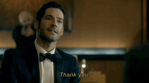 Lucifer Morningstar Thank You GIF by Lucifer - Find & Share on GIPHY