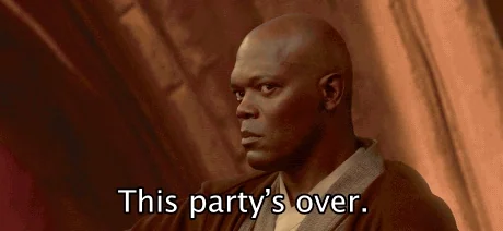 samuel l. jackson party's over GIF by Star Wars