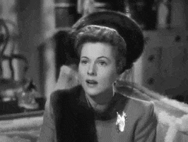 Movie gif. Joan Fontaine as Lina in Suspicion looking earnest, shaking her head, and saying, "I think you must be mad."