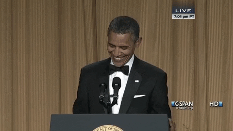 what can i say laughing GIF by Obama