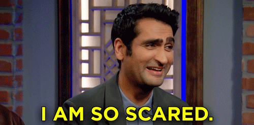 Scared Kumail Nanjiani GIF by Team Coco - Find & Share on GIPHY