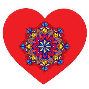 AlisonR love heart trippy psychedelic Sticker