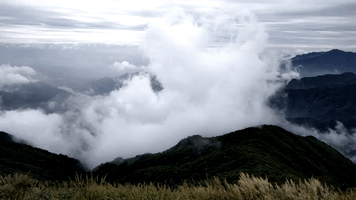clouds mountains GIF by Joanie Lemercier