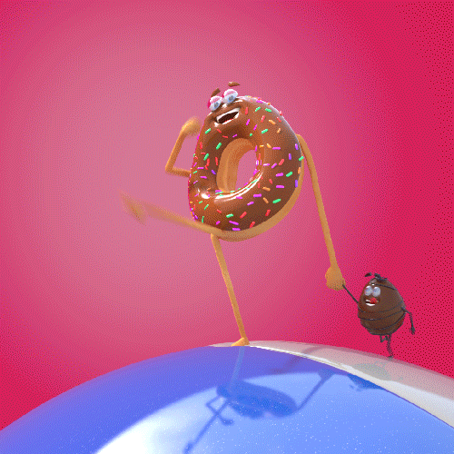 Walking Donut GIF by Mascista