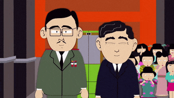 japanese men talkng GIF by South Park 