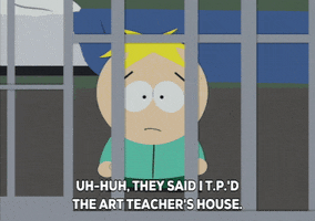 jail butters scotch GIF by South Park 
