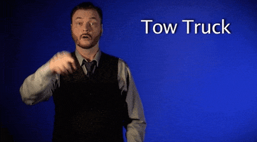 sign language tow truck GIF by Sign with Robert