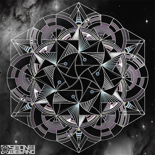 simonwielandart417 sacred geometry simon wieland art GIF