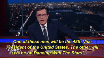 Stephen Colbert One Of These Men Will Be The 48Th Vice President Of The United States GIF by The Late Show With Stephen Colbert