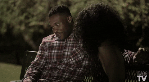 laughing laugh romantic date african american GIF