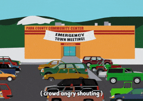 angry town meeting GIF by South Park 