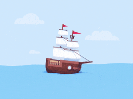 Animation Boat GIF by eyedesyn