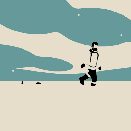 Dutch #illustration #winterwalk GIF