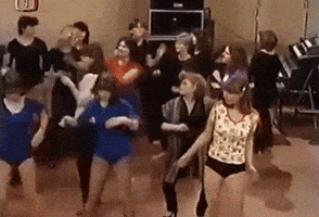 awkward dance party GIF