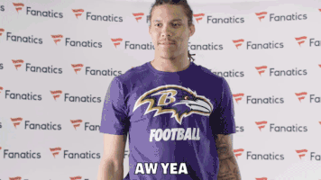 Excited Baltimore Ravens GIF by Fanatics