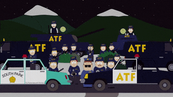 cars cops GIF by South Park 