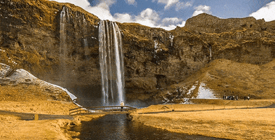 waterfall mountains GIF by Jerology