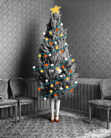 Merry Christmas Art GIF by Kelley Bren Burke