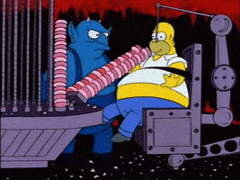 the simpsons eating GIF