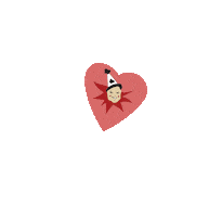Sad Clown Hearts Sticker by Mindflowers