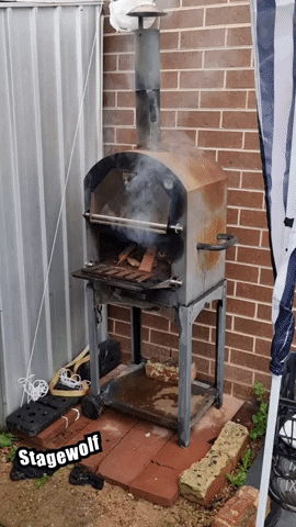 Pizza Oven Campfire GIF by STAGEWOLF