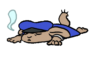 Tired Sticker