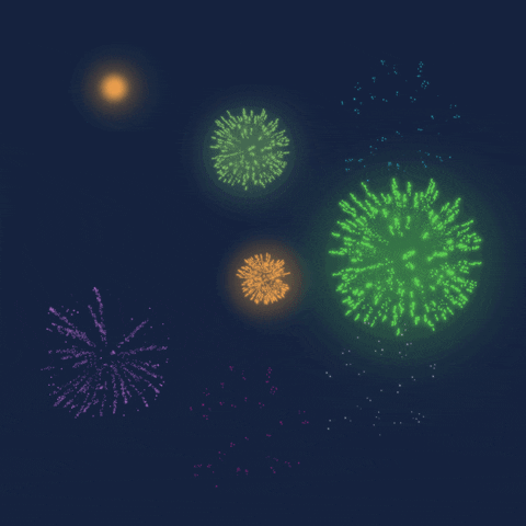 Happy New Year Fireworks GIF