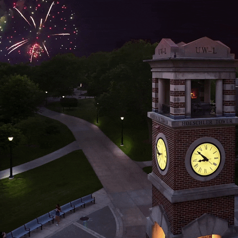 Happy New Year Fireworks GIF by UW-La Crosse