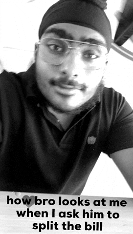 How Bro Looks At Me When I Ask Him To Split The Bill GIF