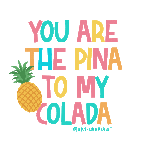 Pina Colada Drink Sticker by Riviera Nayarit