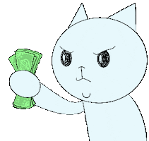Cat Money Sticker