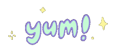 Meal Time Bubble Letters Sticker