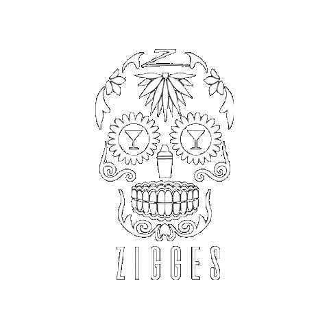 Cocktail Sugar Skull Sticker by Zigges garage