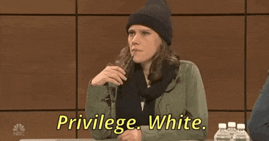 kate mckinnon white privilege GIF by Saturday Night Live