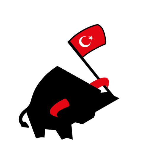 Flag Turkey Sticker by PREFA