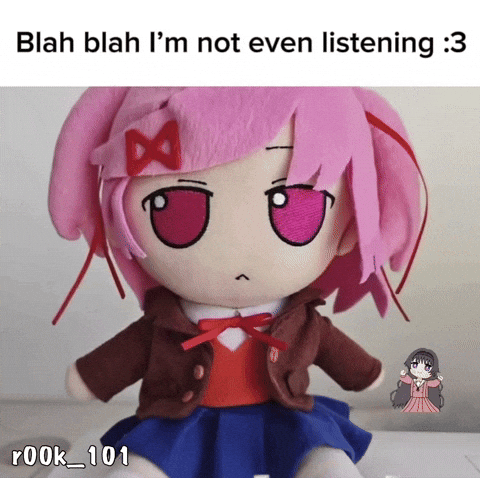 Blah Blah Blah Anime Girl GIF