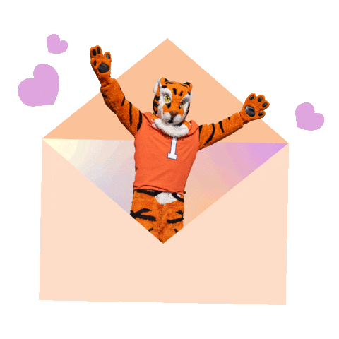 Go Tigers Valentines Sticker by Clemson University