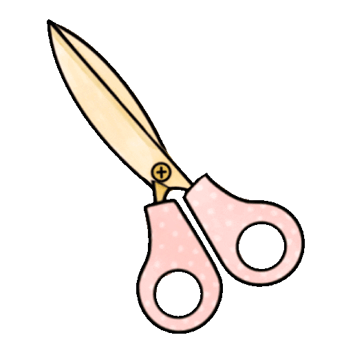 Illustration Scissors Sticker