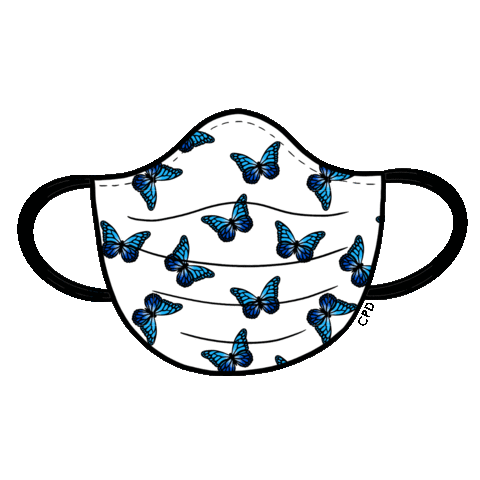 Blue Butterfly Art Sticker by COREY PAIGE DESIGNS