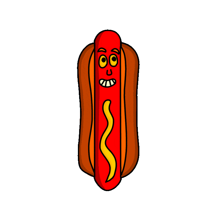 Hot Dog Smile Sticker by Studio Moross