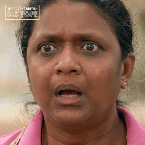 Surprise What GIF by The Great British Bake Off
