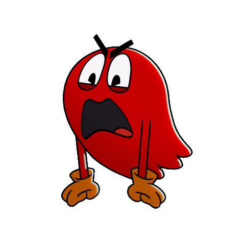Angry Bandai Namco Sticker by PAC-MAN