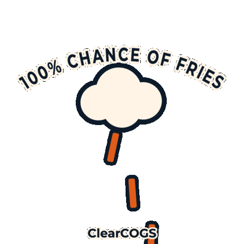 French Fries Sticker by ClearCOGS
