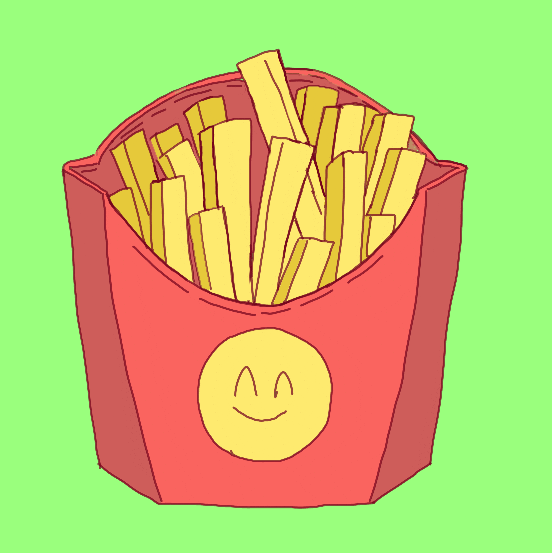 Sad French Fries GIF by Alice Socal