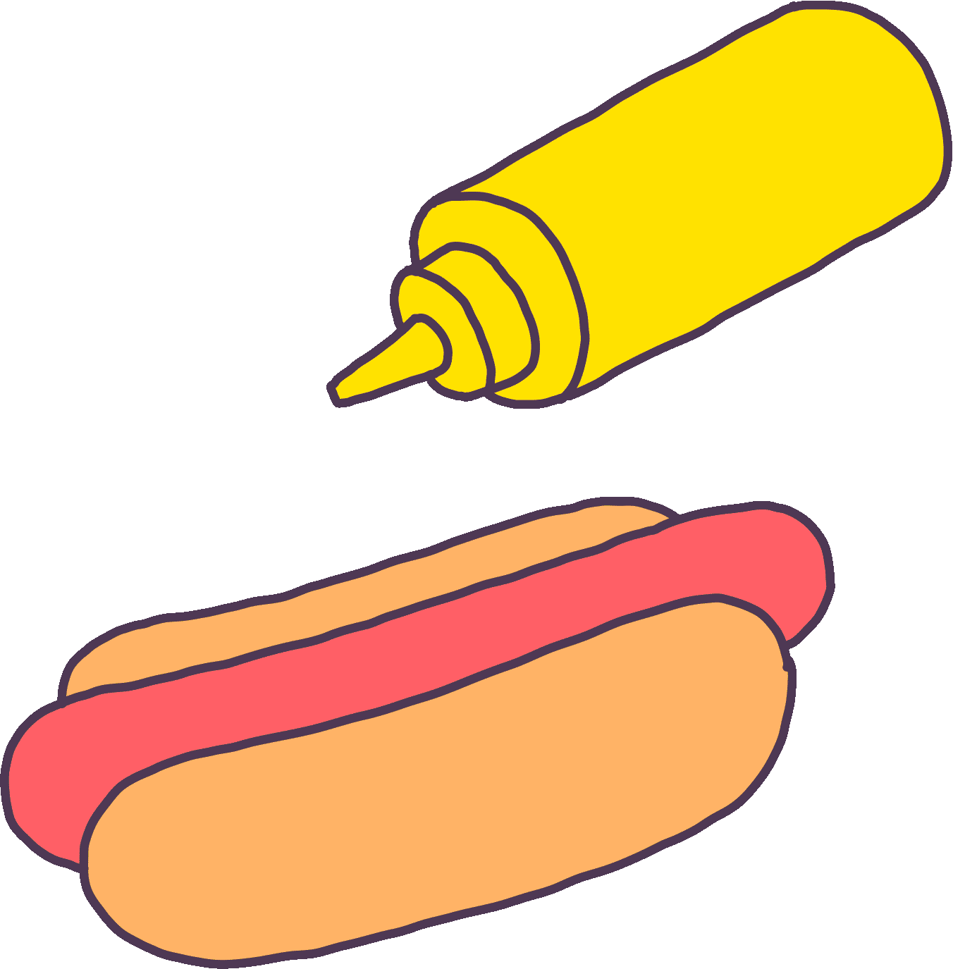 Hot Dog Sticker by Tim Lahan