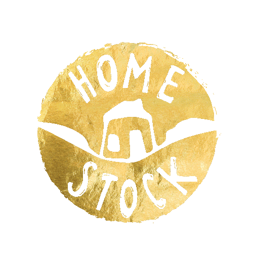 Logo Gold Sticker by Home Stock