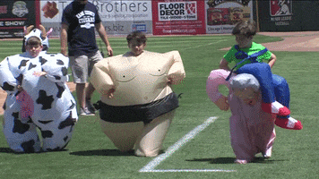 sumo fail GIF by Kane County Cougars